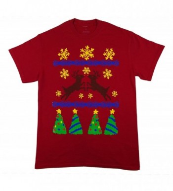 Christmas Sweater Reindeer T Shirt Cardinal