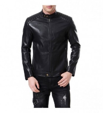 AOWOFS Leather Jacket Multi Zipper Motorcycle