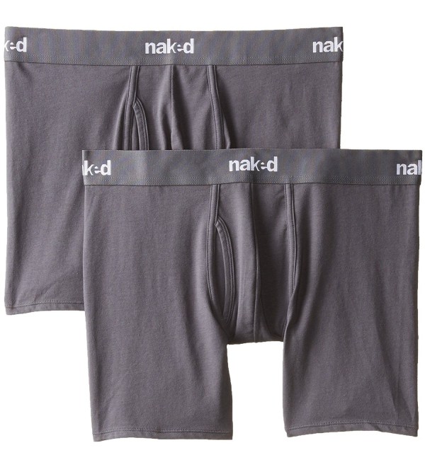 Naked 2 Pack Essentials Boxer Charcoal