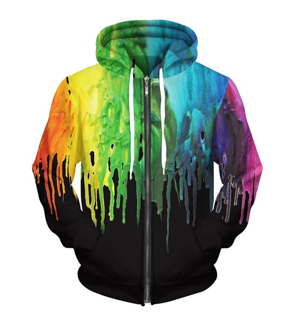 Keldorng colorful Splashing Sweatshirts Pullovers