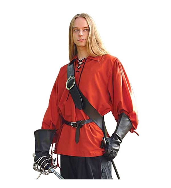 Late Renaissance Shirt (Period Clothing) - Red - CG1198HUIU5