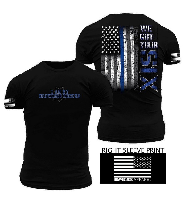 Got Your Six Thin Blue Line Flag Premium Athletic Fit T Shirt C818c52cll8