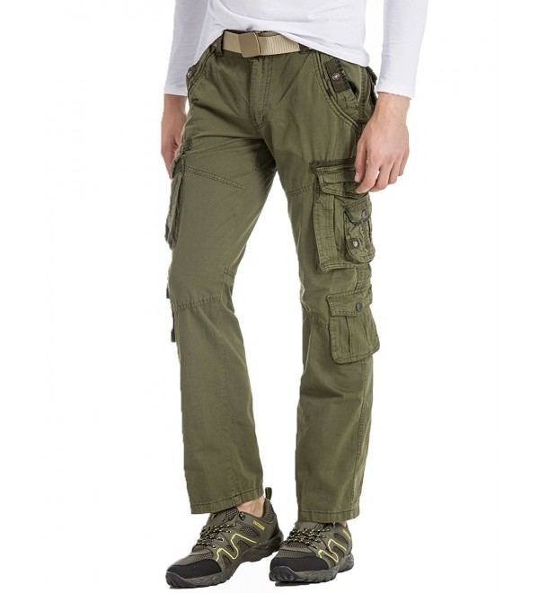HHGKED Mens Cargo Pants Army green 38