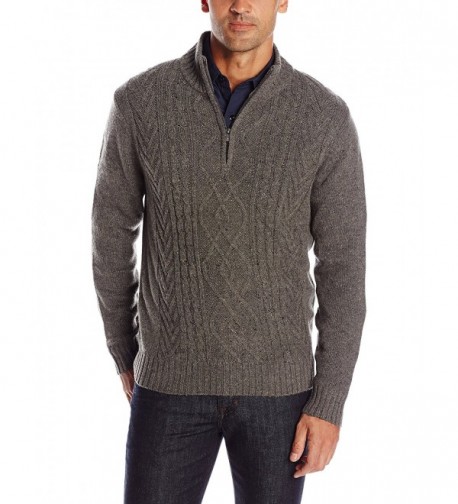 Haggar Sleeve Cable Sweater Heather