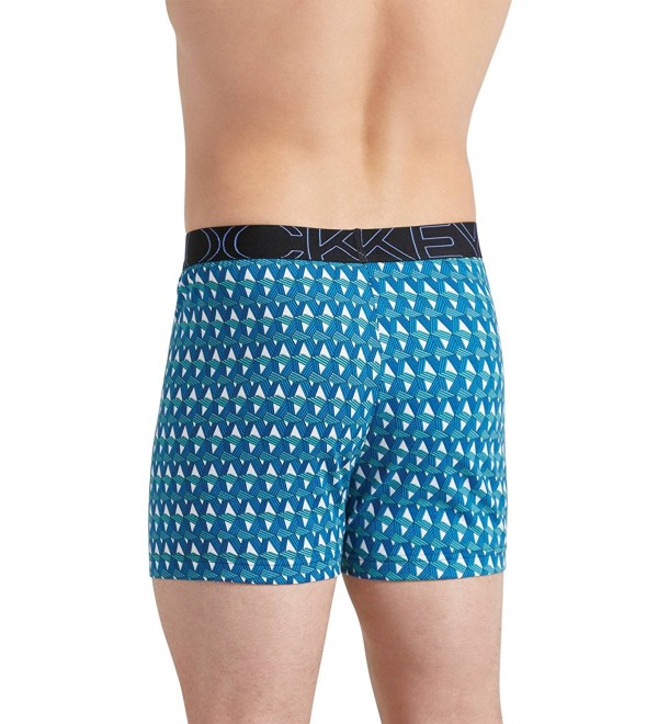 Men's Underwear ActiveBlend Knit Boxer - Blue Geo - CW17XQ9H4A3