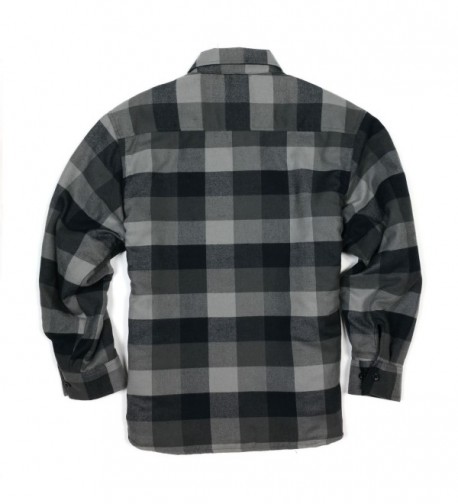 Men's Quilted Lined Long Sleeve Flannel Plaid Button Down Shirt YG2611 ...