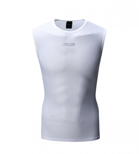 Men's R Neck Sleeveless Muscle Undershirt Tank Compression Baselayer (2 ...