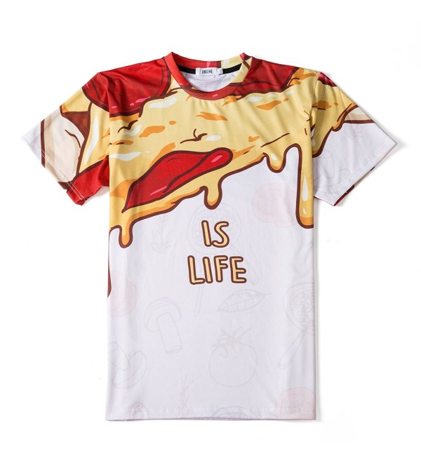 ONSEME Pizza Prints Shirts Sleeve