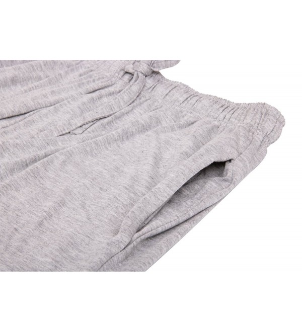 Men's Elastic Lounge Shorts - Gray - CT183EUZZWQ