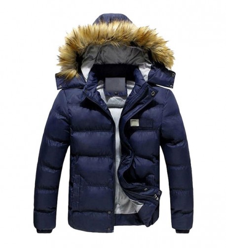 Men's Winter Thick Warm Parka Windproof Outdoor Puffet Jackets With ...