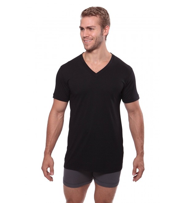 Men's V-Neck Undershirt Single Pack - Lounge Tee in Bamboo Viscose by ...