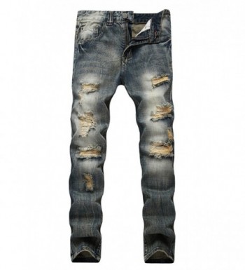 Ripped Distressed Destroyed Straight Vintage
