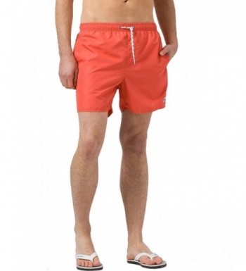 Trunks Swimming Shorts Pockets Orange