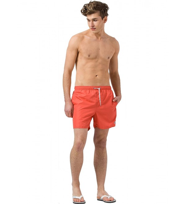 Mens Swim Trunks Solid Quick Dry Ulta Thin Beach Shorts With Mesh Liner ...