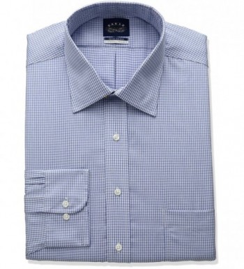 Men's Non Iron Stretch Collar Big Check Spread Collar Dress Shirt ...