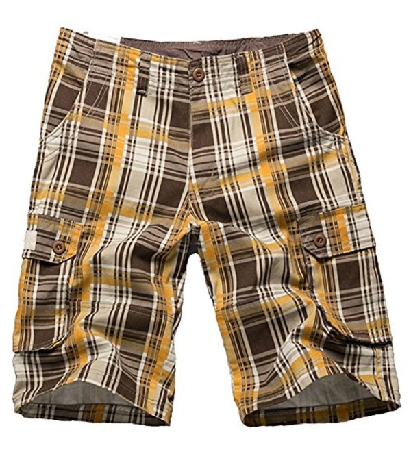 i Summer Belted Multipocket Shorts Yellow