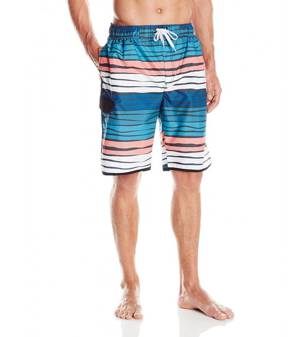 Men's Glide Swim Trunks - Navy/Red - C611T0Y9UJ1