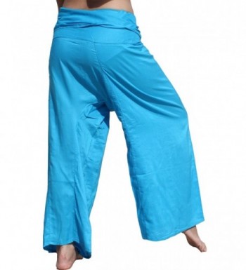 RaanPahMuang Brand Light Rayon Plain Thai Fisherman Viscose Wrap Pants ...