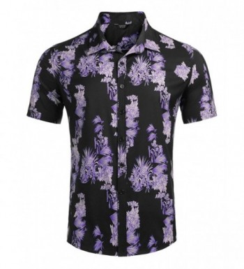 Simbama Casual Hawaiian Sleeve Purple