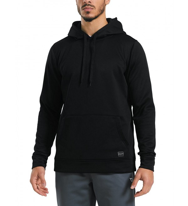 Men's Outdoor Full Zip Fleece Jacket - Black(hoodie) - CX186AR6YHU