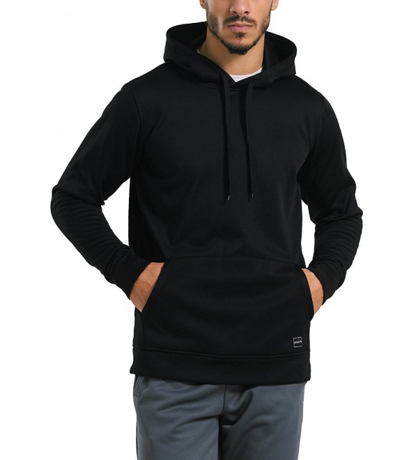 Men's Outdoor Full Zip Fleece Jacket - Black(hoodie) - CX186AR6YHU