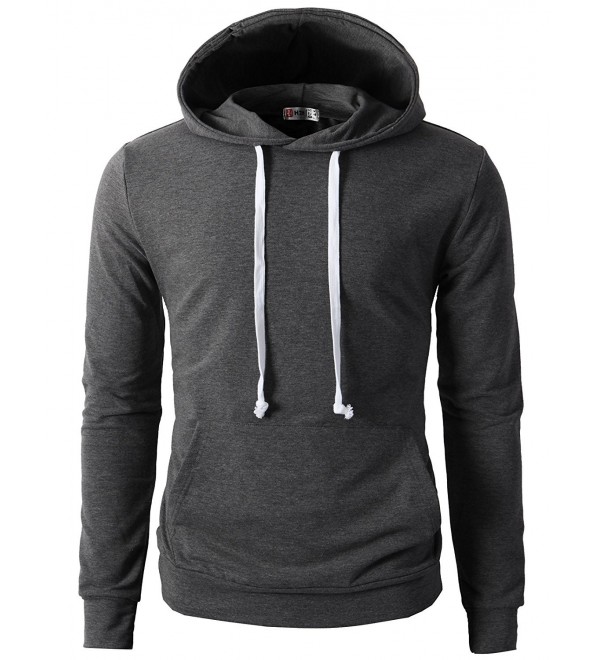 Mens Casual Slim Fit Long Sleeve Color Block Hoodie With V- Design Line ...
