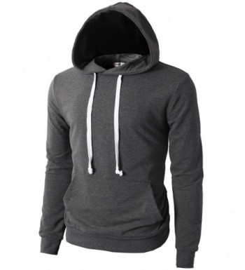 Mens Casual Slim Fit Long Sleeve Color Block Hoodie With V- Design Line ...