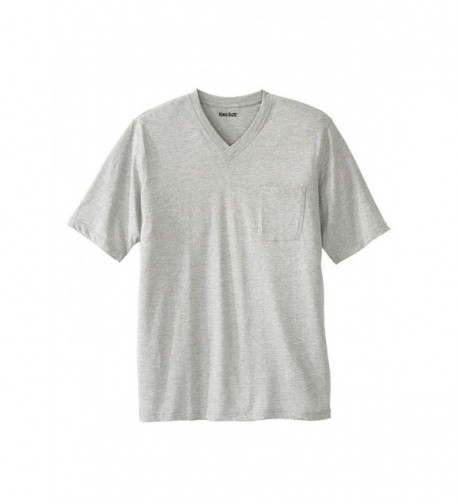 Lightweight Cotton V Neck Heather Big 3Xl