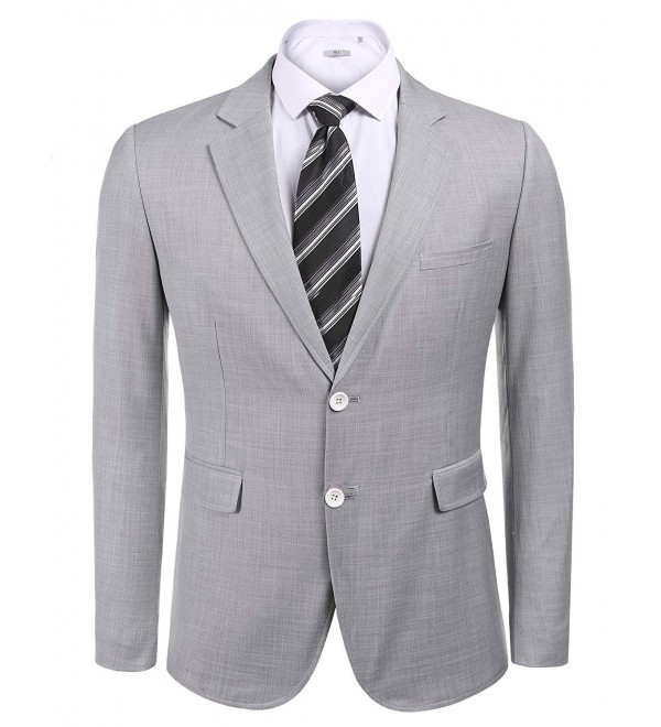 Men's Holiday Slim Fit Solid Blazer Jackets Suit Separate Jacket - Grey ...