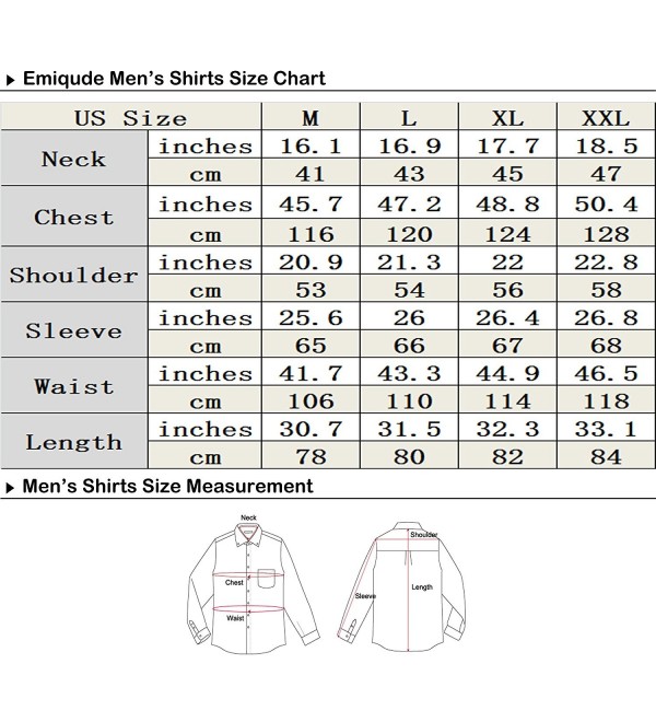 Men's 100% Cotton Slim Fit Long Sleeve Solid Button Down Dress Shirt ...