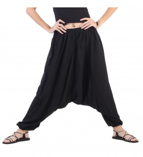 Men Women Elastic Baggy Hippie Boho Gypsy Aladdin Yoga Harem Pants ...