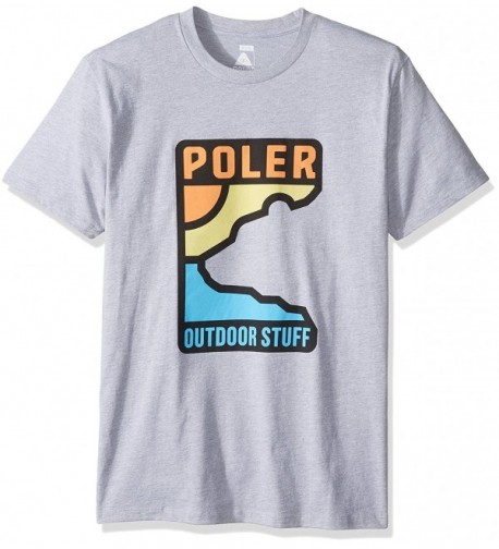 Poler Mens T Shirt Heather Large