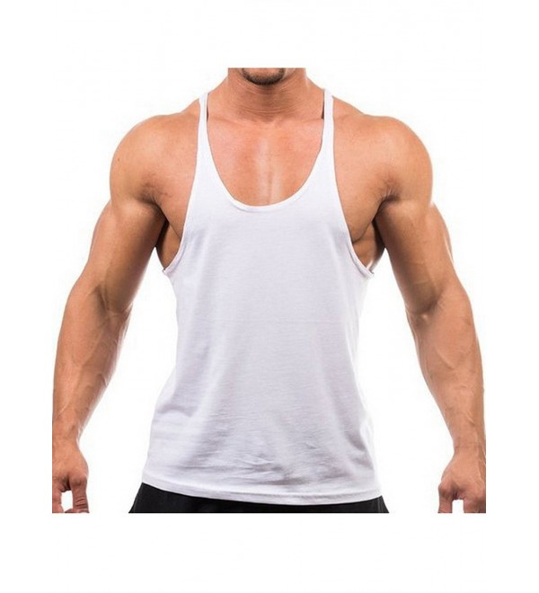 Blank Stringer Bodybuilding White Medium