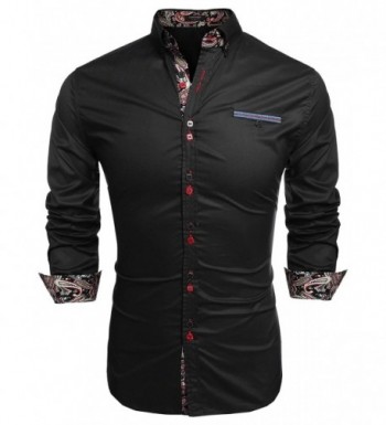 JINIDU Casual Business Contrast Shirts