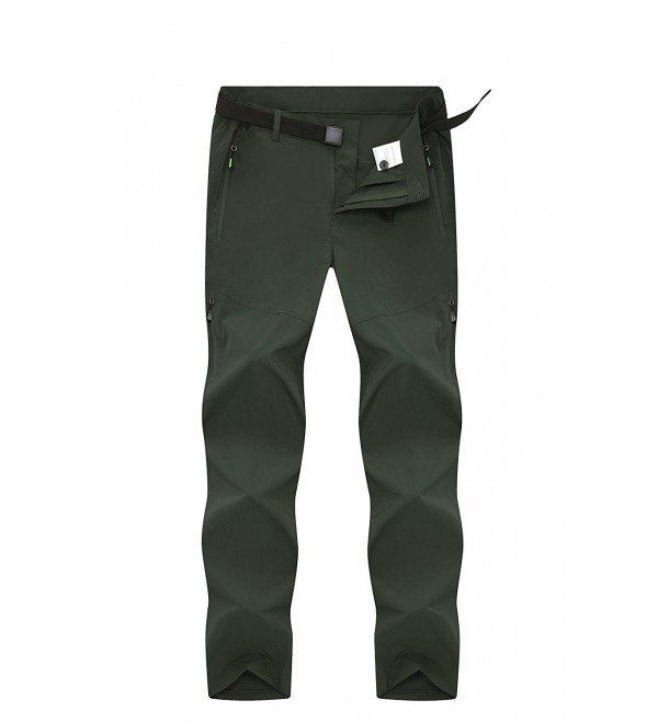 WenVen Mens Hiking Pants Green