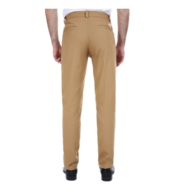 Mens American Chino Flat Front Straight-Fit Pant 100% Cotton - Dark ...