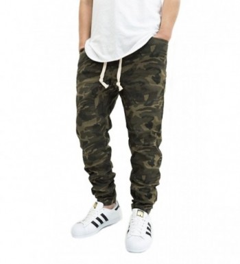 OLIVE TWILL CROTCH JOGGER PANTS