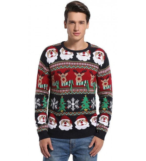 Daisyboutique Men's Christmas Decorations Stripes Sweater Cute Ugly ...