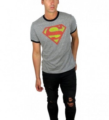 Comics Superman Ringer Medium Charcoal