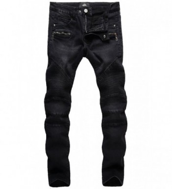 Slim Fit Biker Jeans- Men's Super Comfy Stretch Skinny Biker Denim ...