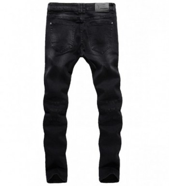 Slim Fit Biker Jeans- Men's Super Comfy Stretch Skinny Biker Denim ...