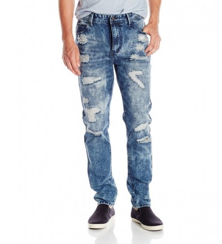 WT02 Denim Destructed Ripped Repaired