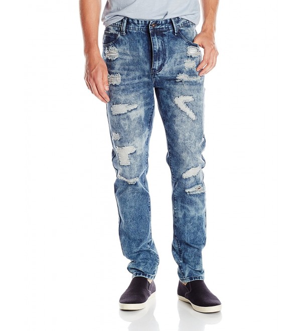 WT02 Denim Destructed Ripped Repaired