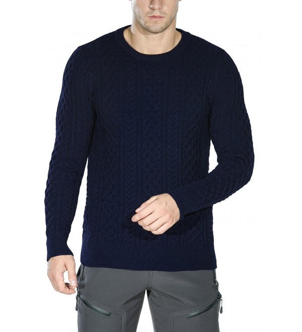 Rocorose Cable Sleeves Crewneck Sweater