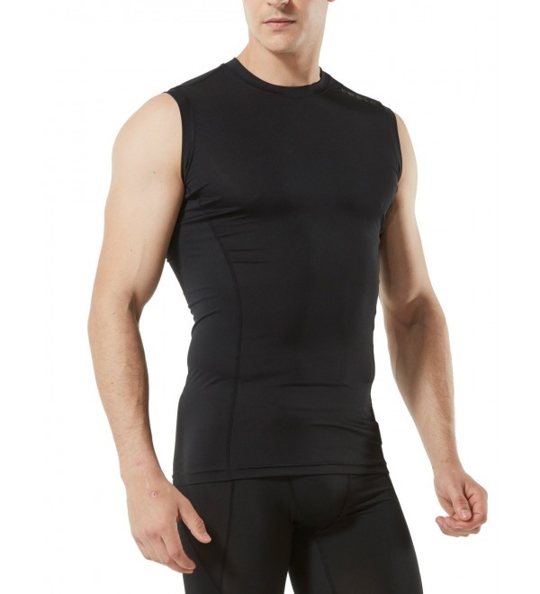 Men's R Neck Sleeveless Muscle Tank Dry Compression Baselayer MUA75 ...