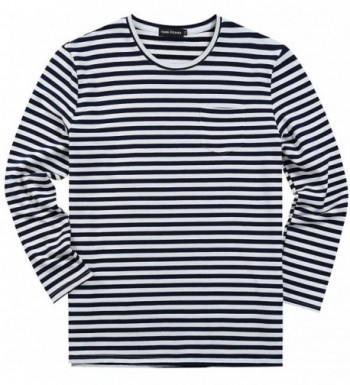 Casual T Shirts Striped - Blue and White - CQ189XNAMCC