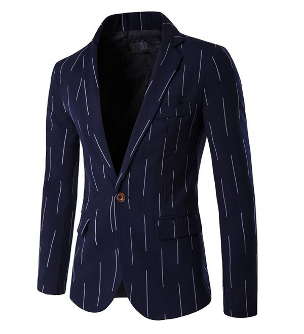 Men's Fashion One Button Blazer Suit Jacket - C412NYLYN03