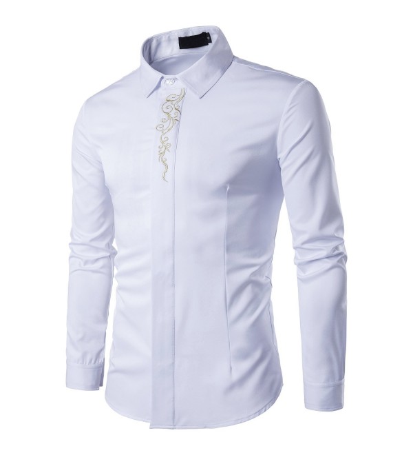 TONLEN Shirts Regular Embroidery A25 White