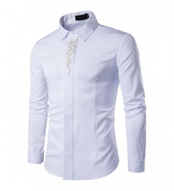 Mens Dress Shirts Non Iron Regular Fit Button Down Point Collar Shirt ...