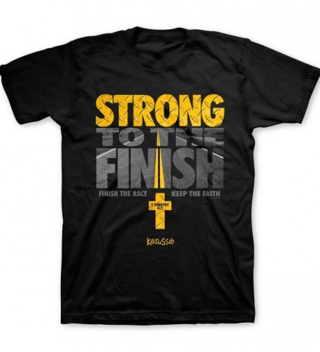 Strong Finish T Shirt Black Large